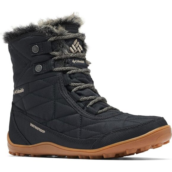 Columbia Women's US 10.5 Minx Shorty Iii Waterproof Snow Boot - Black/Khaki li - Picture 1 of 11